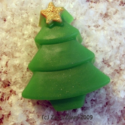 Handmade Christmas Tree Soap - Fresh Forest Scent 